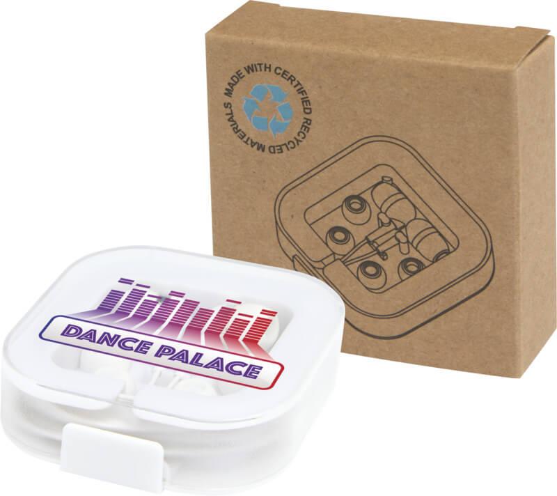 Auscultadores Tipo C com fios com caixa de armazenamento de plástico reciclado "Baekdu"