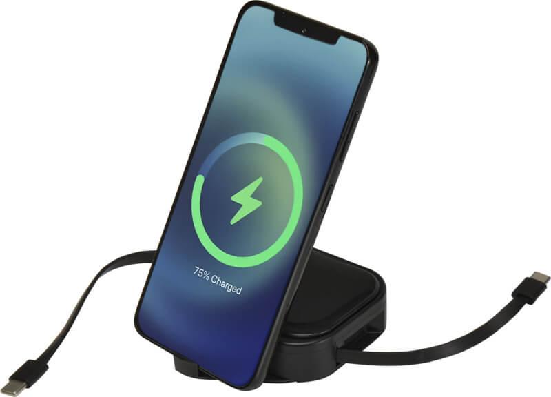 PF 124448 5 12444890 E2 Cabo retrátil de sincronização de dados e de carregamento rápido de 100 W reciclado, 5 em 1, com conjunto de ferramentas para smartphone "Gloas" - Image 6