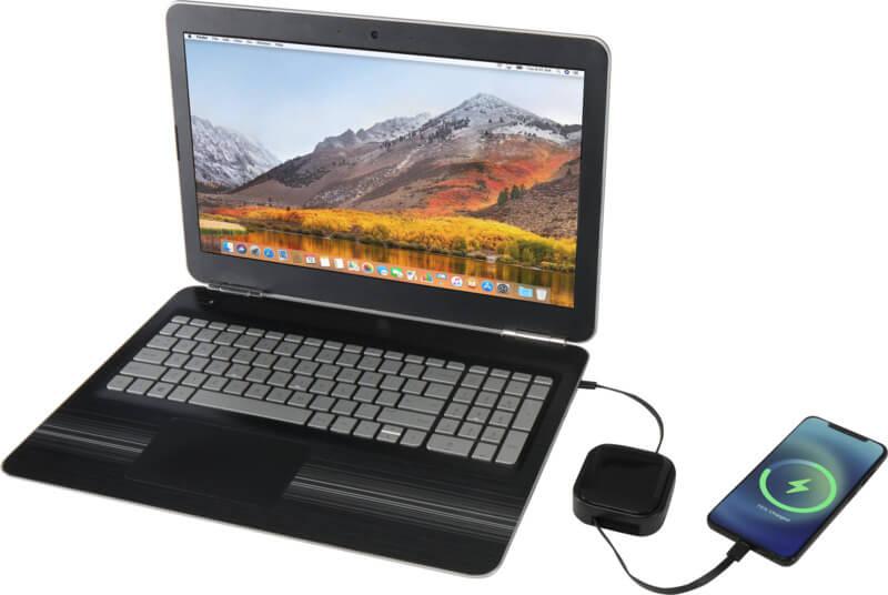 PF 124448 6 12444890 E3 Cabo retrátil de sincronização de dados e de carregamento rápido de 100 W reciclado, 5 em 1, com conjunto de ferramentas para smartphone "Gloas" - Image 7