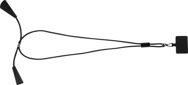 PF 124453 2 12445390 F1 Lanyard de plástico reciclado para smartphone com cabo de sincronização de dados e carregamento rápido de 100 W, 5 em 1, integrado "Funi" - Image 3