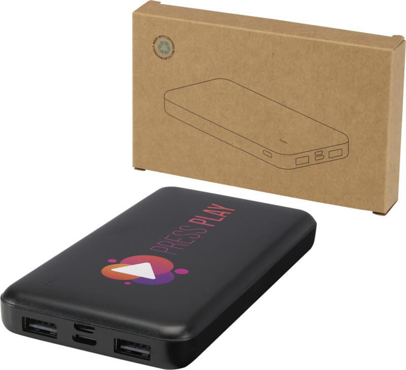 Powerbank de plástico reciclado de 10.000 mAh e 10 W "Intan"