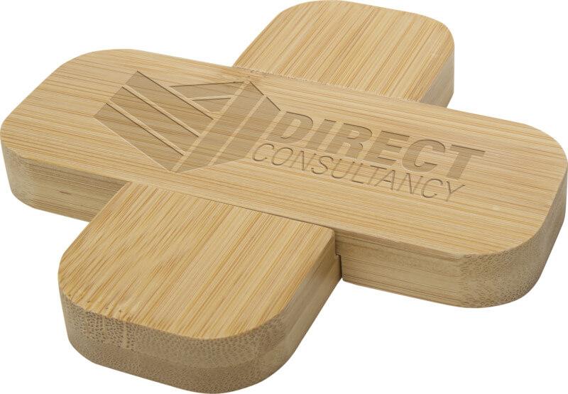 Base de bambu para panelas - pequena "Croc"