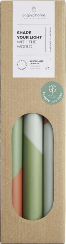 Velas diagonais - conjunto de 3 "Originalhome Eden"