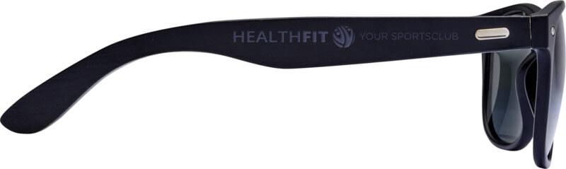 Óculos de sol de bambu com revestimento preto "Arlo"