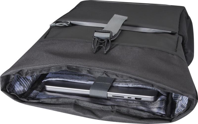 PF 130050 4 13005090 E2 Saco de bicicleta roll-top impermeável de 15" reciclado GRS de 20 L "Aqua" - Image 5