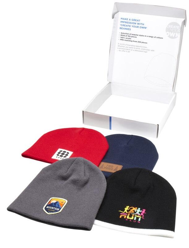 Caixa de amostra de gorros