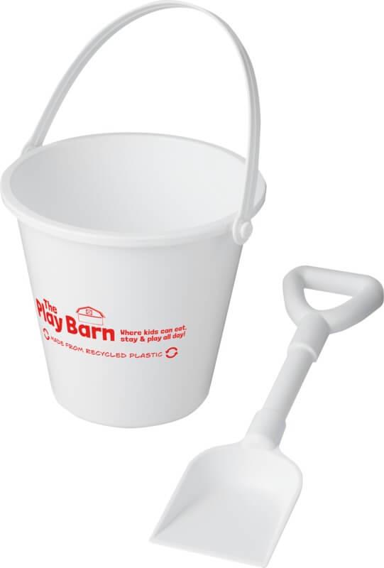 Balde e pá de praia de plástico reciclado "Tides"