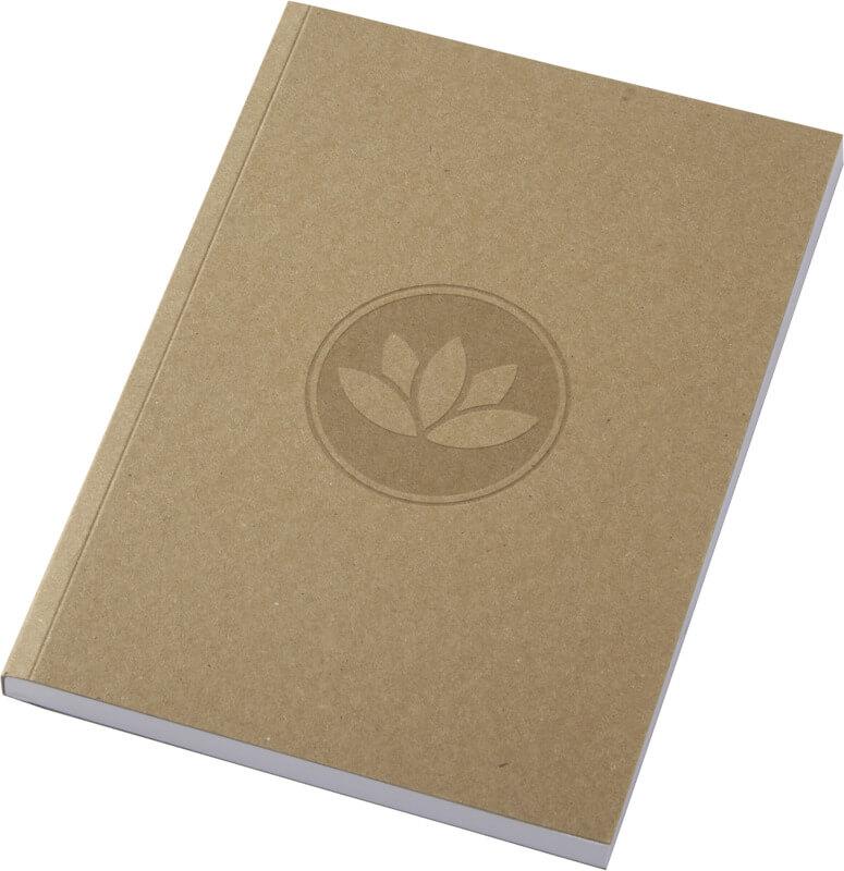 Bloco de notas A5 de capa mole reciclado - 100 folhas "Novella Austen Kraft"