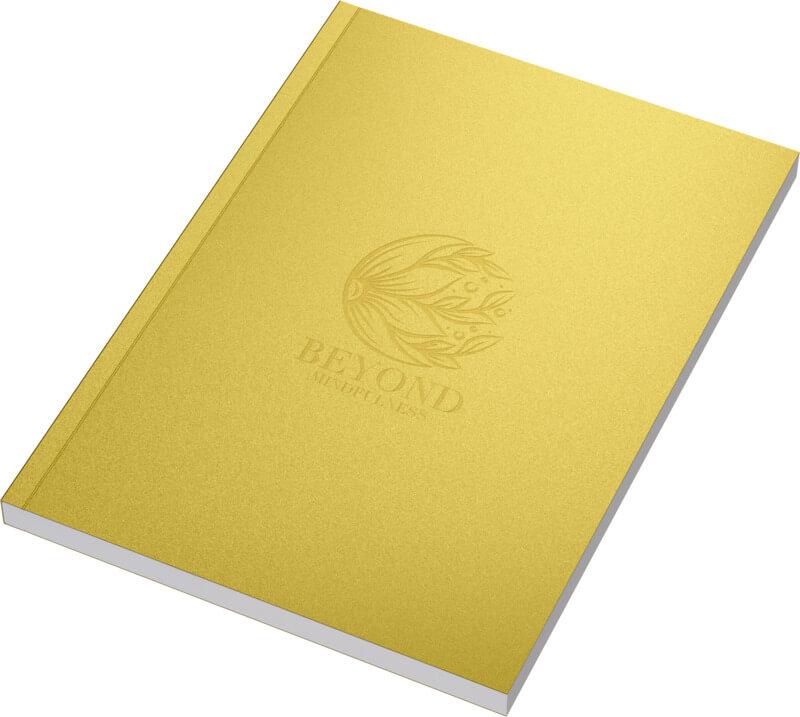 Bloco de notas A5 de capa mole metálica - 100 folhas "Novella Austen"