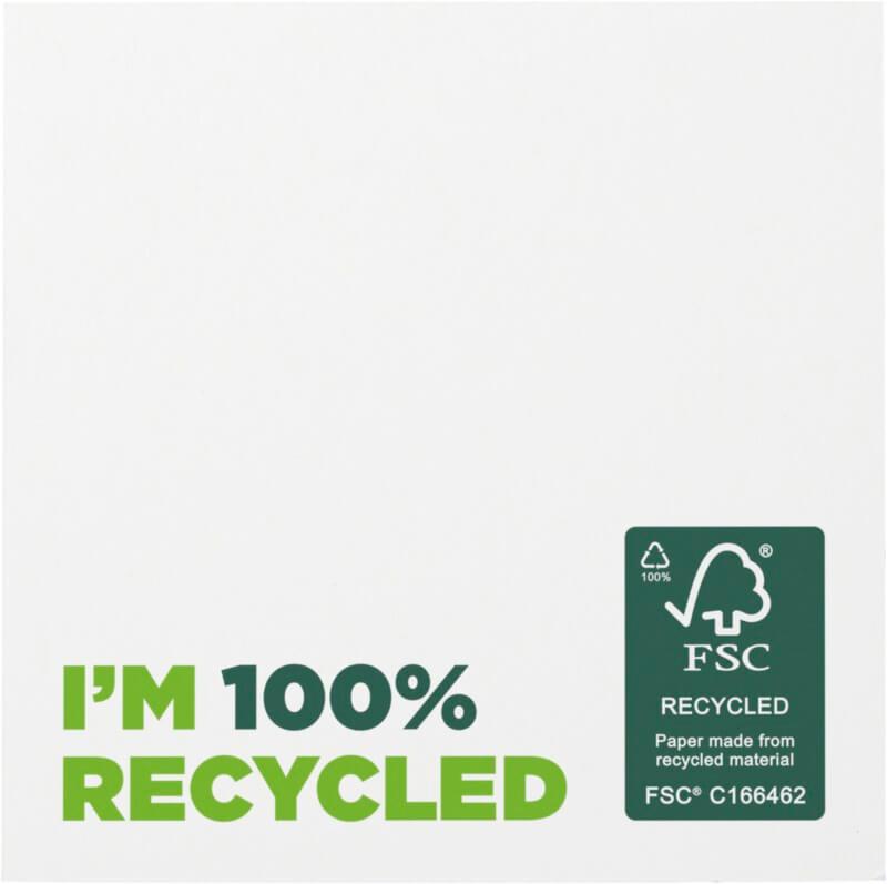 Notas adesivas recicladas 75 x 75 mm "Sticky-Mate®"