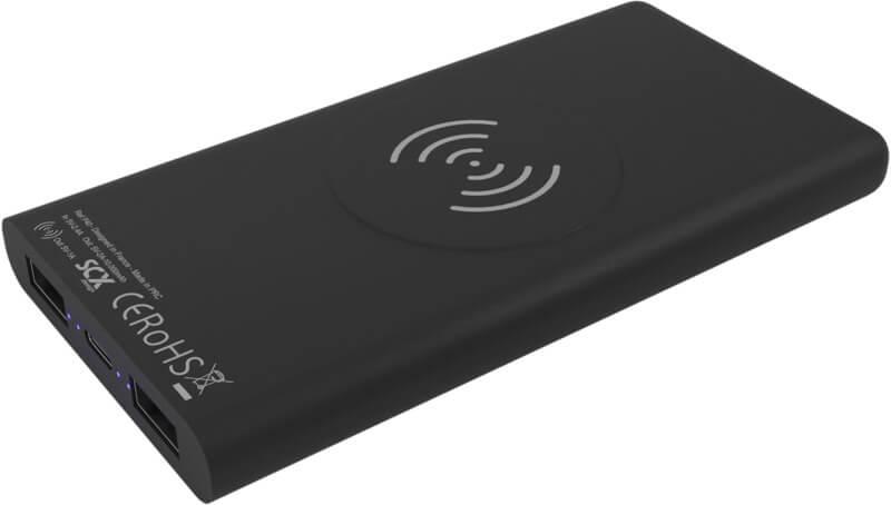 Powerbank sem fios de 10,000 mAh luminosa em borracha "SCX.design P40"