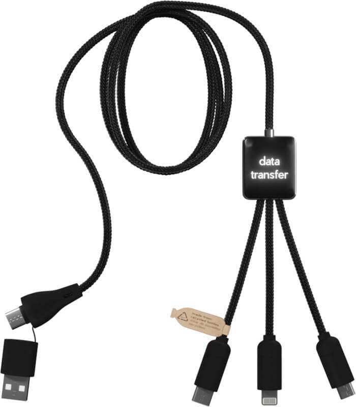 PF 2PX085 1 2PX08590 B1 Cabo de carregamento e de transferência de dados 5 em 1 de RPET "C45" "SCX.design " - Image 2