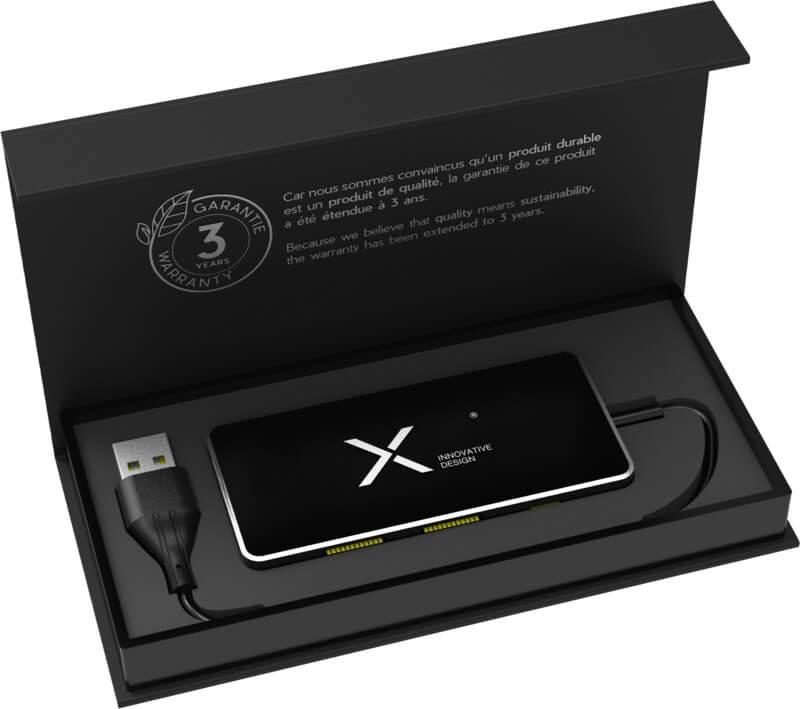 Hub USB 8 em 1 com entrada dupla e 6 portas "SCX.design H20"