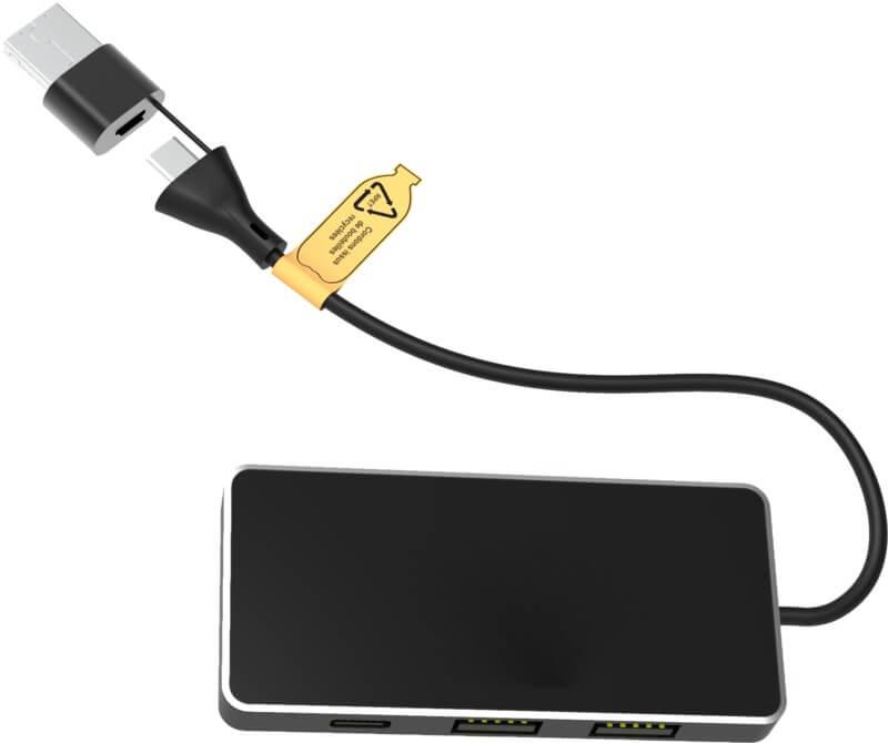 PF 2PX165 1 2PX16590 F1 Hub USB 8 em 1 com entrada dupla e 6 portas "SCX.design H20" - Image 2