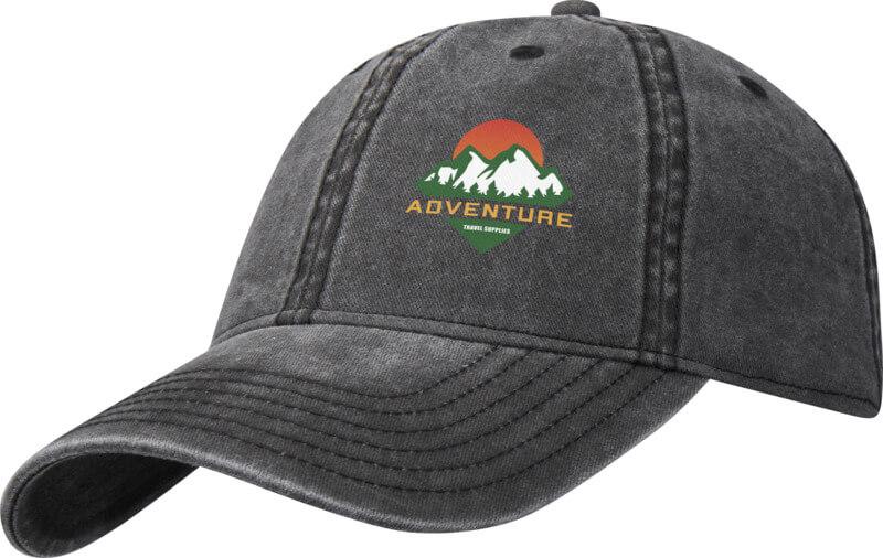 Boné algodão lavado de 6 painéis "Grafton"