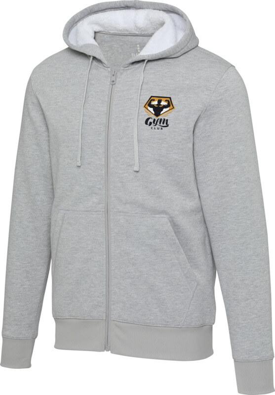 Camisola de sherpa com fecho de correr total "Natron"