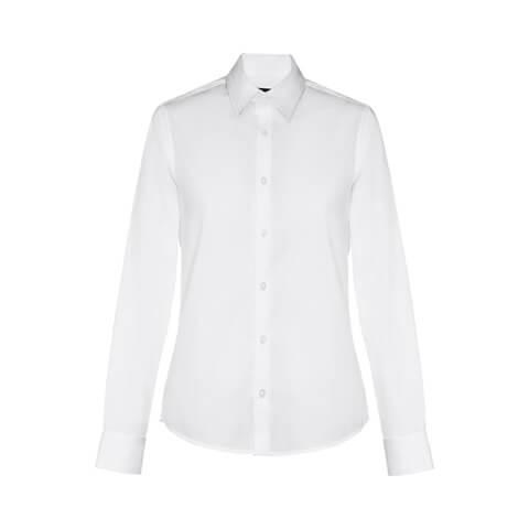 THC PARIS WOMEN WH. Camisa popelina de manga comprida para senhora. Cor branca