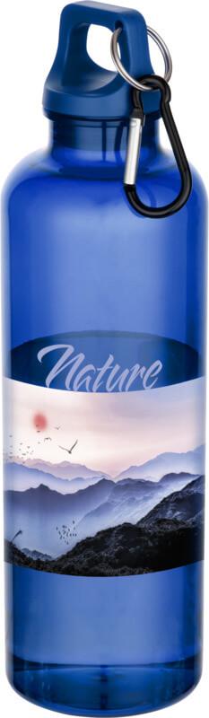 Garrafa de água de plástico reciclado RCS de 750 ml com mosquetão "Oregon"