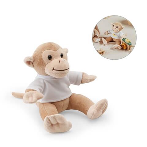 MONKY. Peluche em formato de macaco com t-shirt