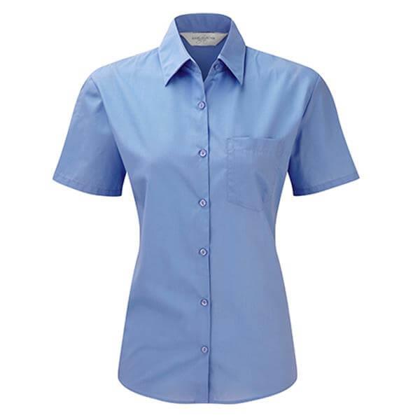 Camisa Popeline Senhora manga curta 110g - 65% Poliéster/ 35% Algodão