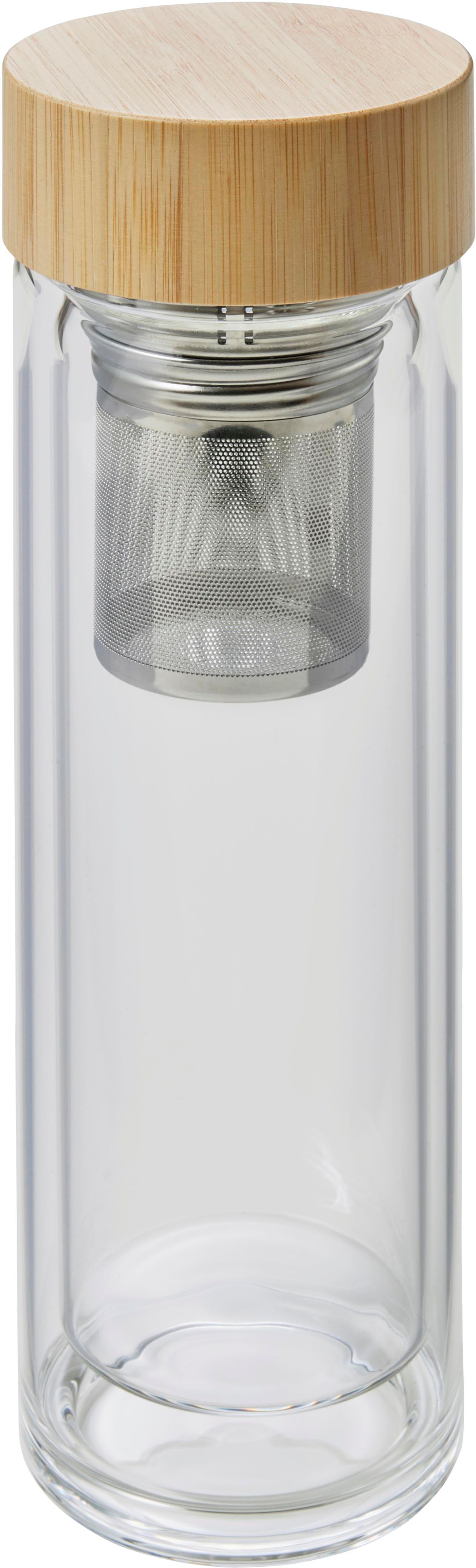 Garrafa de bambu e parede dupla de vidro Vicente