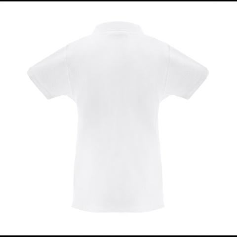 THC MONACO WOMEN WH. Polo de manga curta para mulher em algodão cardado