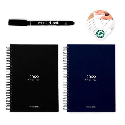 STARTER KIT INFINITE PLANNER A5. Kit composto um "Infinite Diary", kit de limpeza, marcador e suporte de marcador