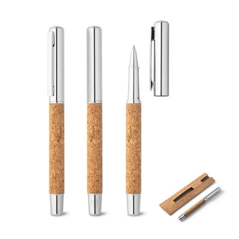 ANDREW. Roller com corpo em aço inoxidável (90% rSS) e cortiça com clipe