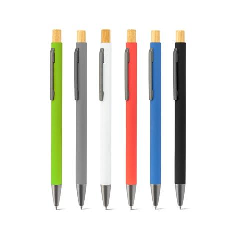 ZYLEN. Esferográfica em alumínio reciclado (100% rAL), com acabamento em borracha