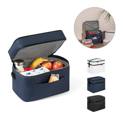 CANCUN LARGE. Saco térmico em poliéster reciclado 600D, com alça em webbing ajustável 14 L