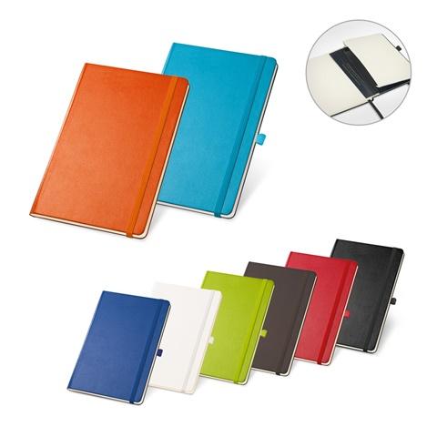 TWAIN. Bloco de notas A5 com folhas pautadas em cor marfim