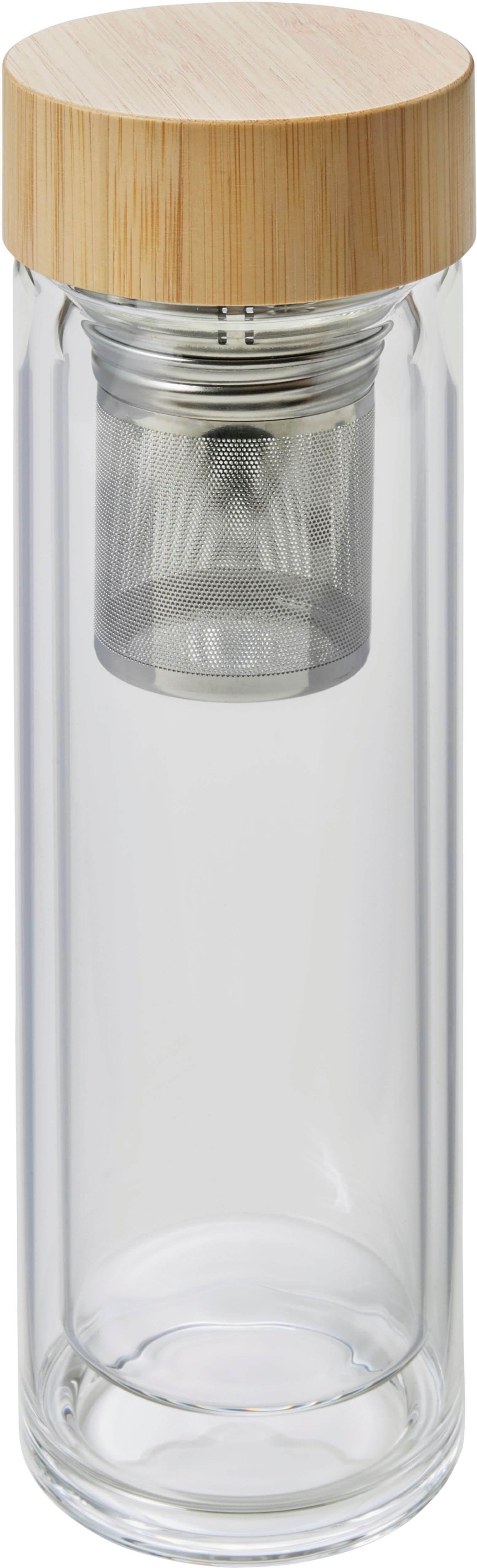 Garrafa de bambu e parede dupla de vidro Vicente