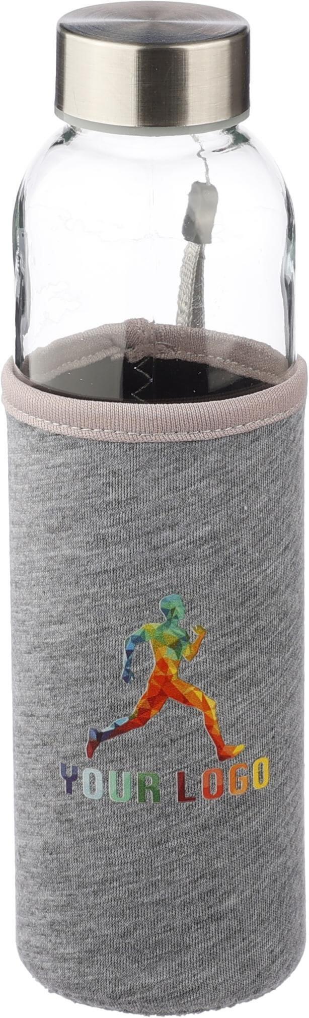 Garrafa de vidro (500 ml) com bolsa de neoprene Nika