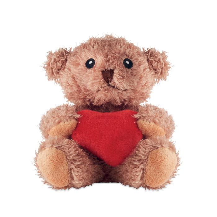 Urso de peluche com coração