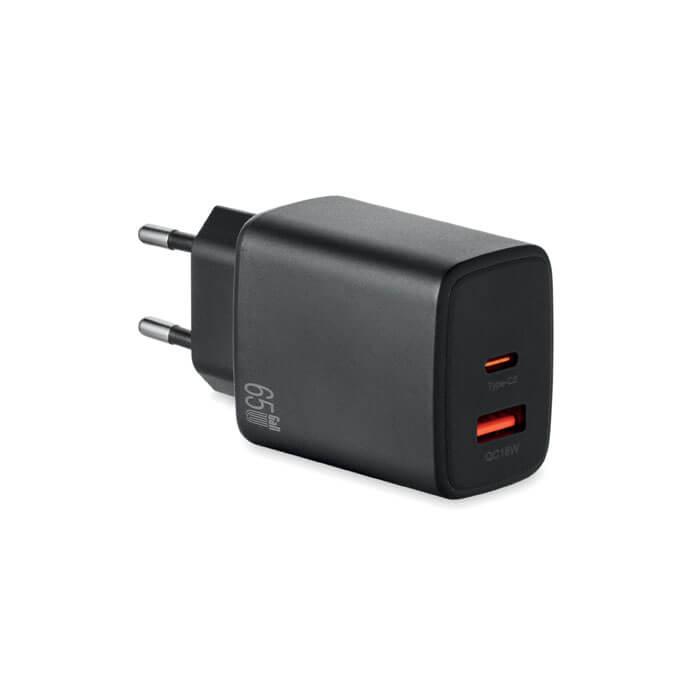Adaptador parede UE de 2 pólos