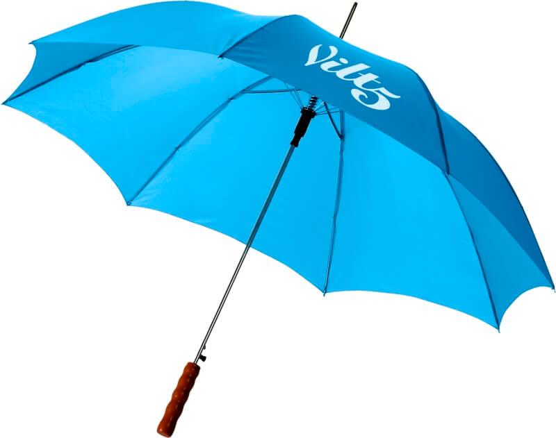 Guarda-chuva automático com pega de madeira de 23” "Lisa"