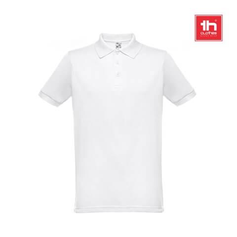 THC BERLIN WH. Polo de manga curta para homem. Cor branca