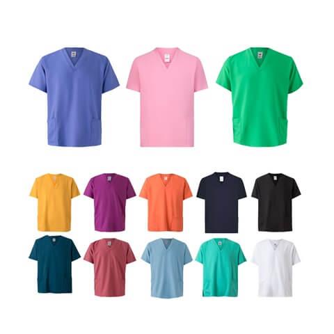 VL FLORA. Túnica de manga curta (140 g/m²) em 100% microfibra