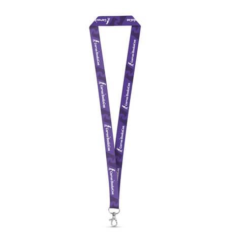 WINDSOR. SET Lanyard SUBLIMATION Long II (20 mm) em poliéster reciclado (100% rPET) com mosquetão de gatilho 20 mm