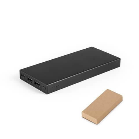 DOROTHY 10. Power bank 10'000 mAh em alumínio reciclado (100% rAL)