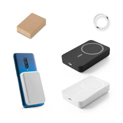 AMPERE 10. Power bank magnética 10'000 mAh com carregador wireless super rápido 15W em ABS reciclado (100% rABS)