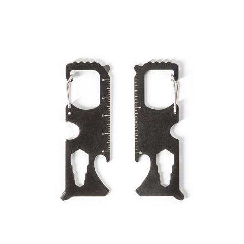 SCREWY. Cartão multifunções em aço inoxidável com 8 funções