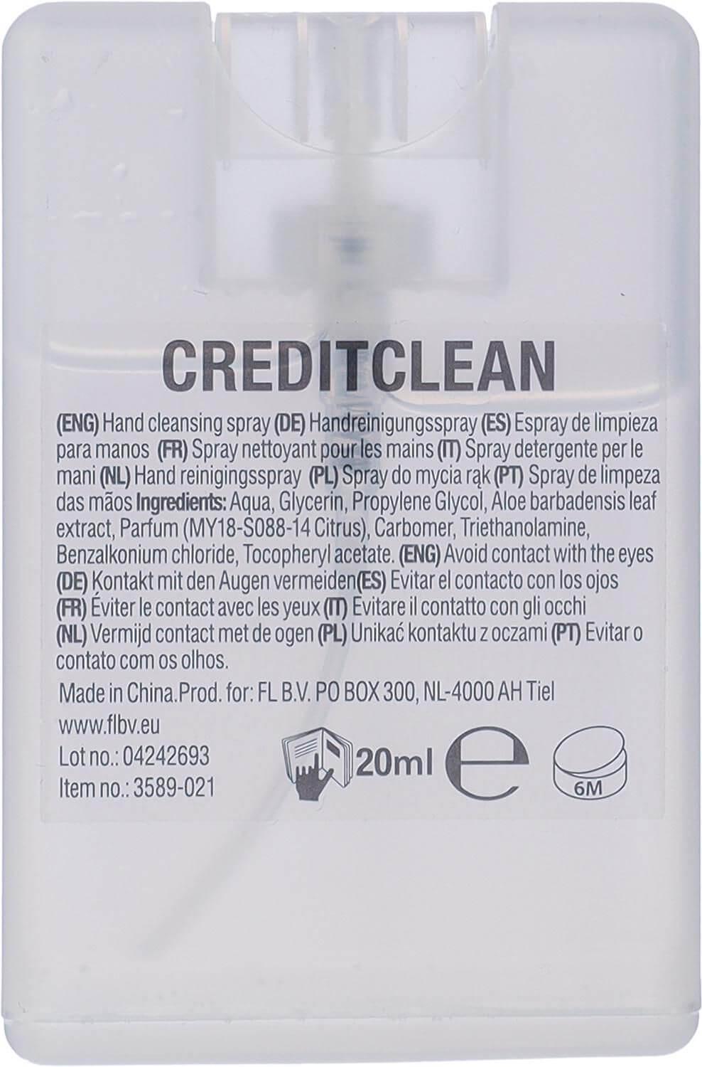 Giving 3589 1 impr 1298023 Spray de limpeza das mãos Creditclean - Image 2