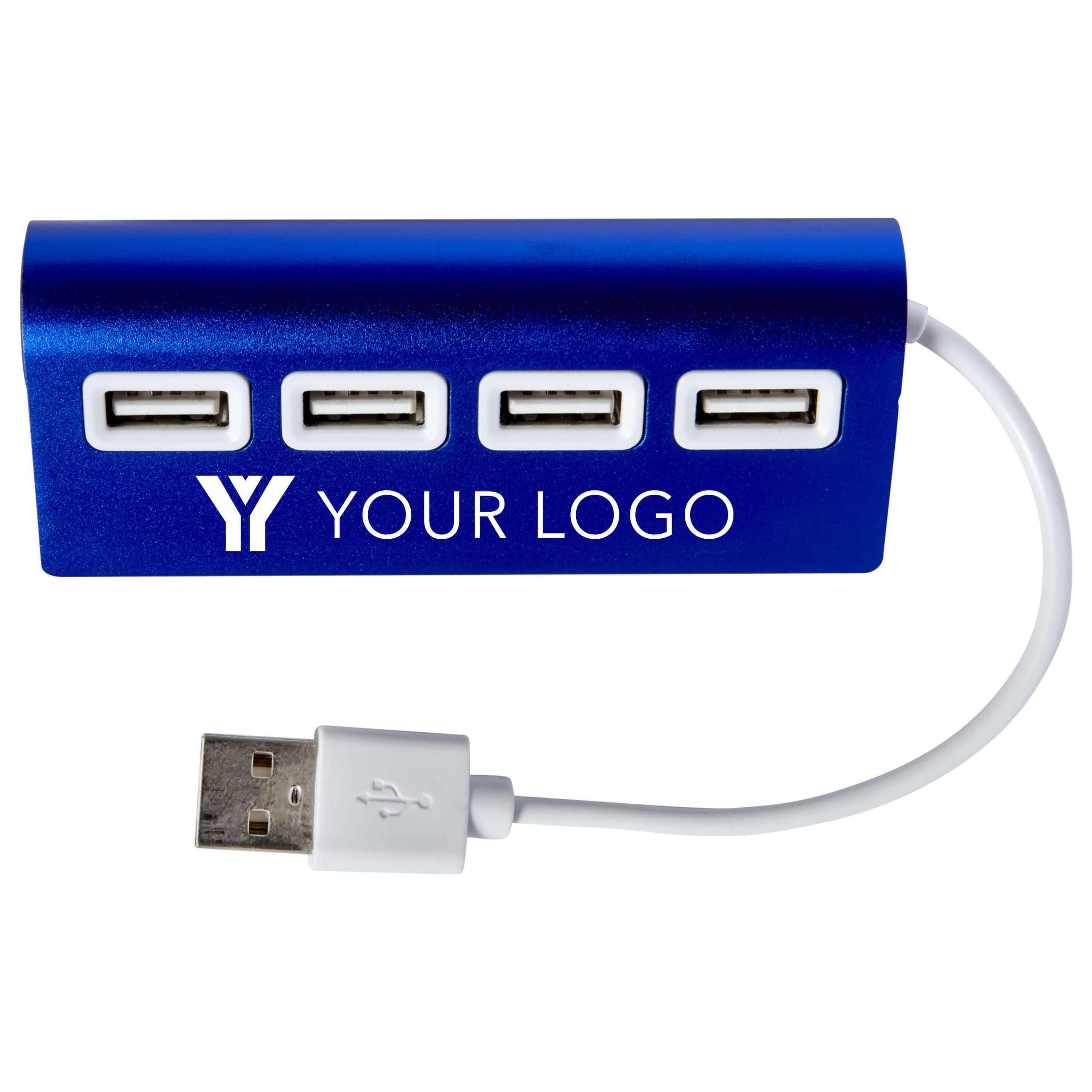 Hub USB em alumínio de 4 portas Leo