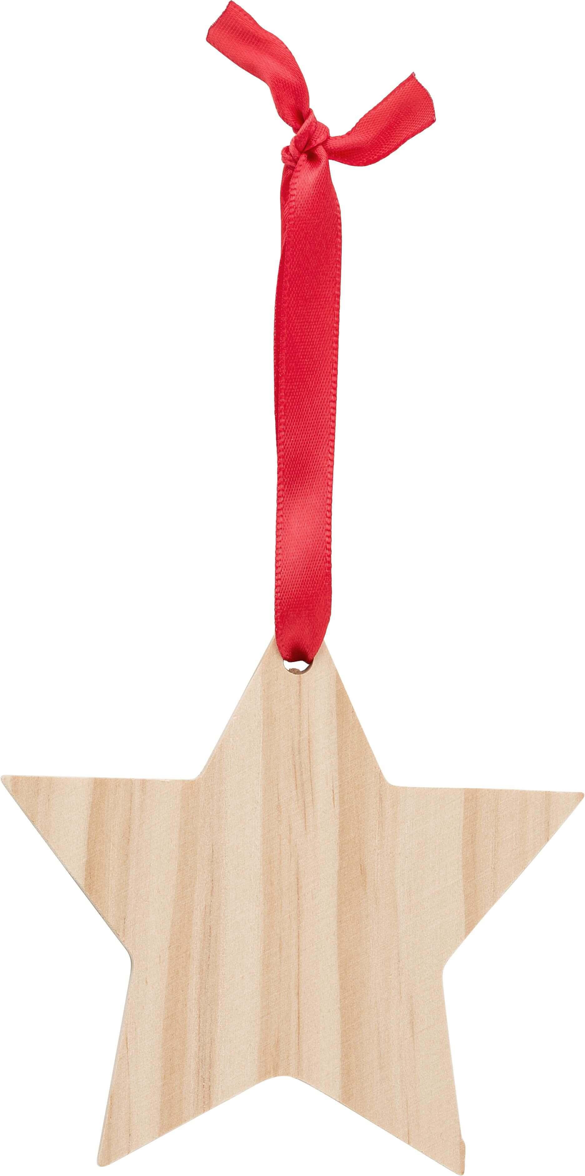 Estrela ornamental em madeira de Natal Caspian