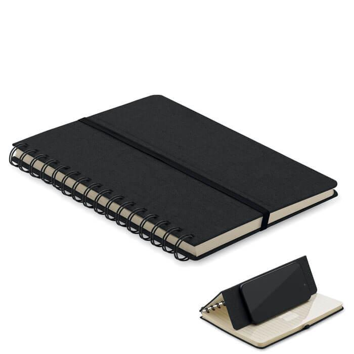 Bloco de notas A5 com suporte