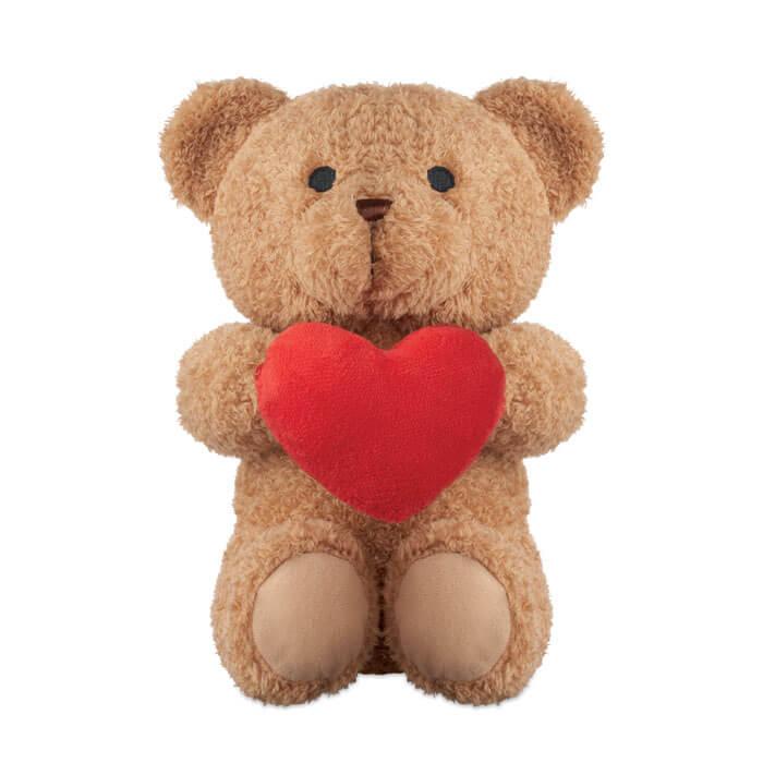 Urso de peluche com coração