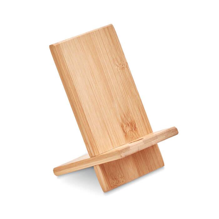 Suporte de telefone de bambu