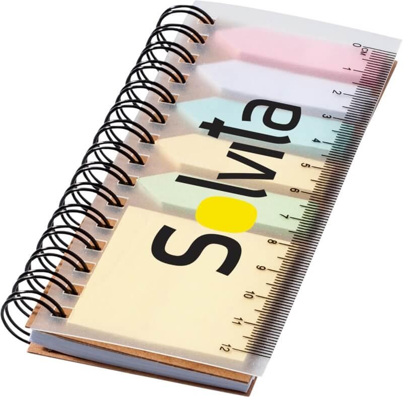 Bloco de notas com notas adesivas coloridas Spiral