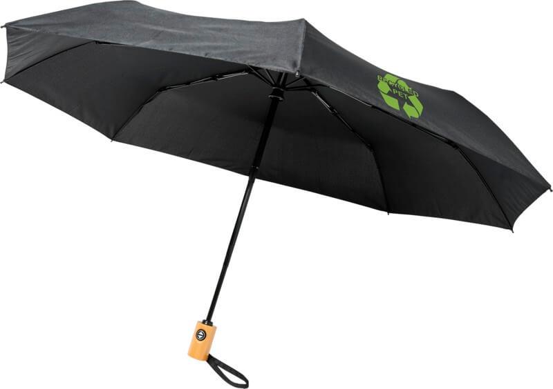 Guarda-chuva dobrável automático de 21" em PET reciclado Bo